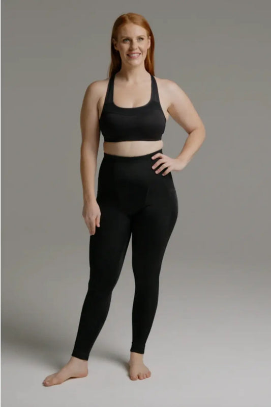 Woman Wearing SRC Restore Leggings for discreet prolapse and continence support