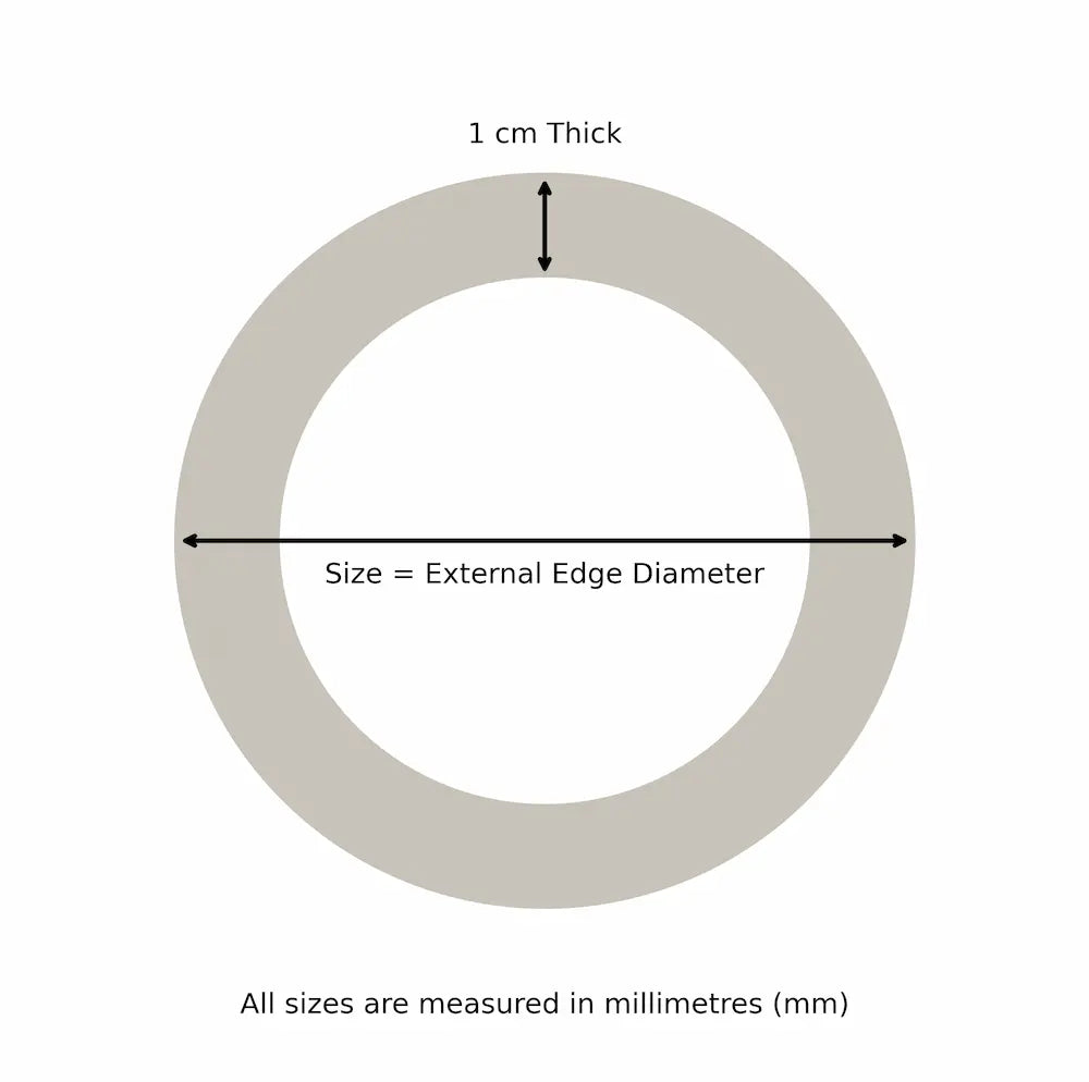 How our pessaries are measured diagram