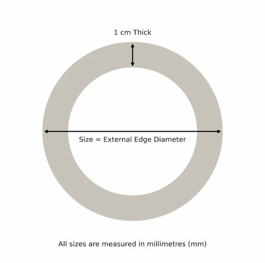 How our pessaries are measured diagram