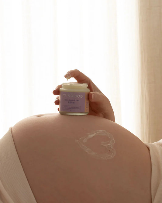 Yung Bod Tallow Anti Stretch Mark cream on bump
