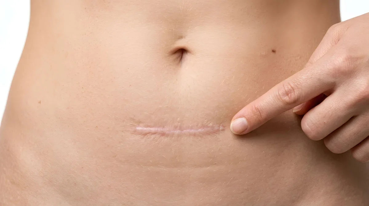 Close up of Yung Bod Scar Strips